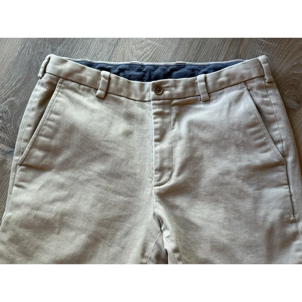 Brooks Brothers Khaki Pants Men's 34x30 Beige Clark Heavy Stretch Chino Vtg YKK‎
